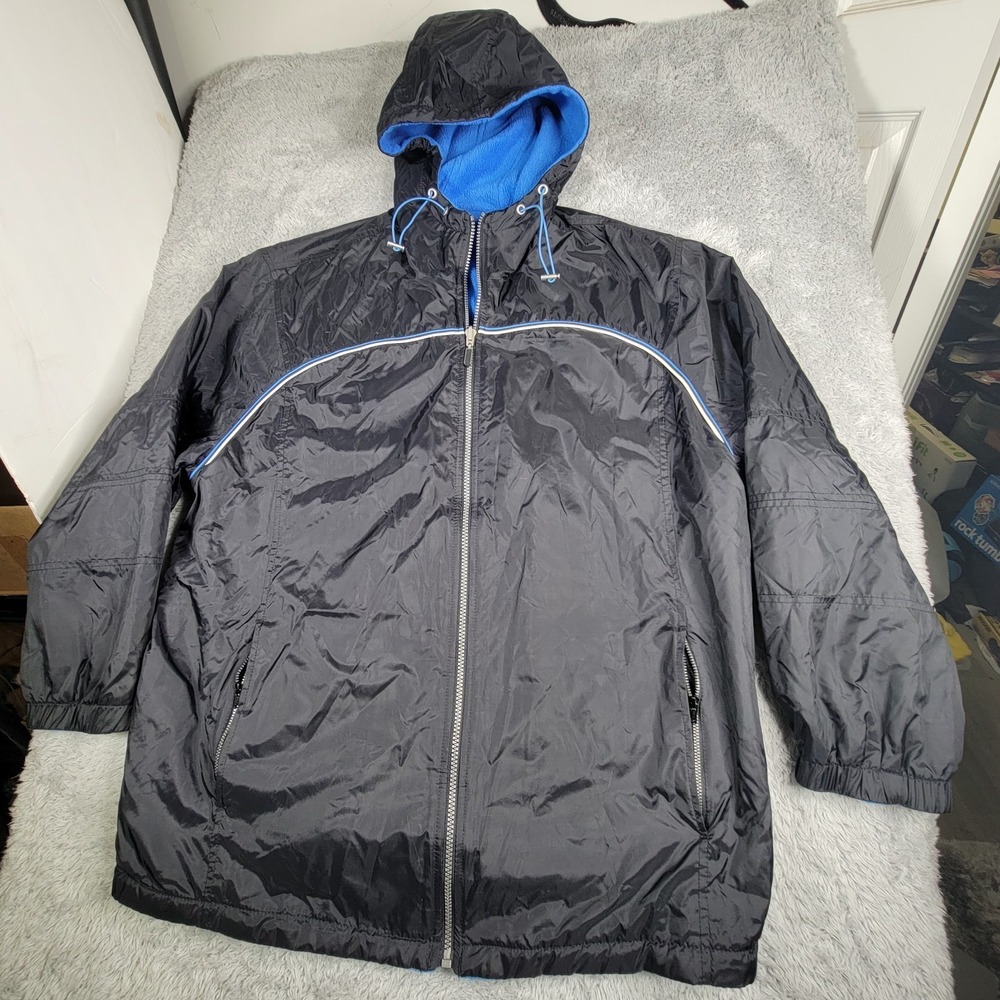 Vintage 1980's/1990's CS Signature Womens 1X/1XG Reversible Jacket Black Blue